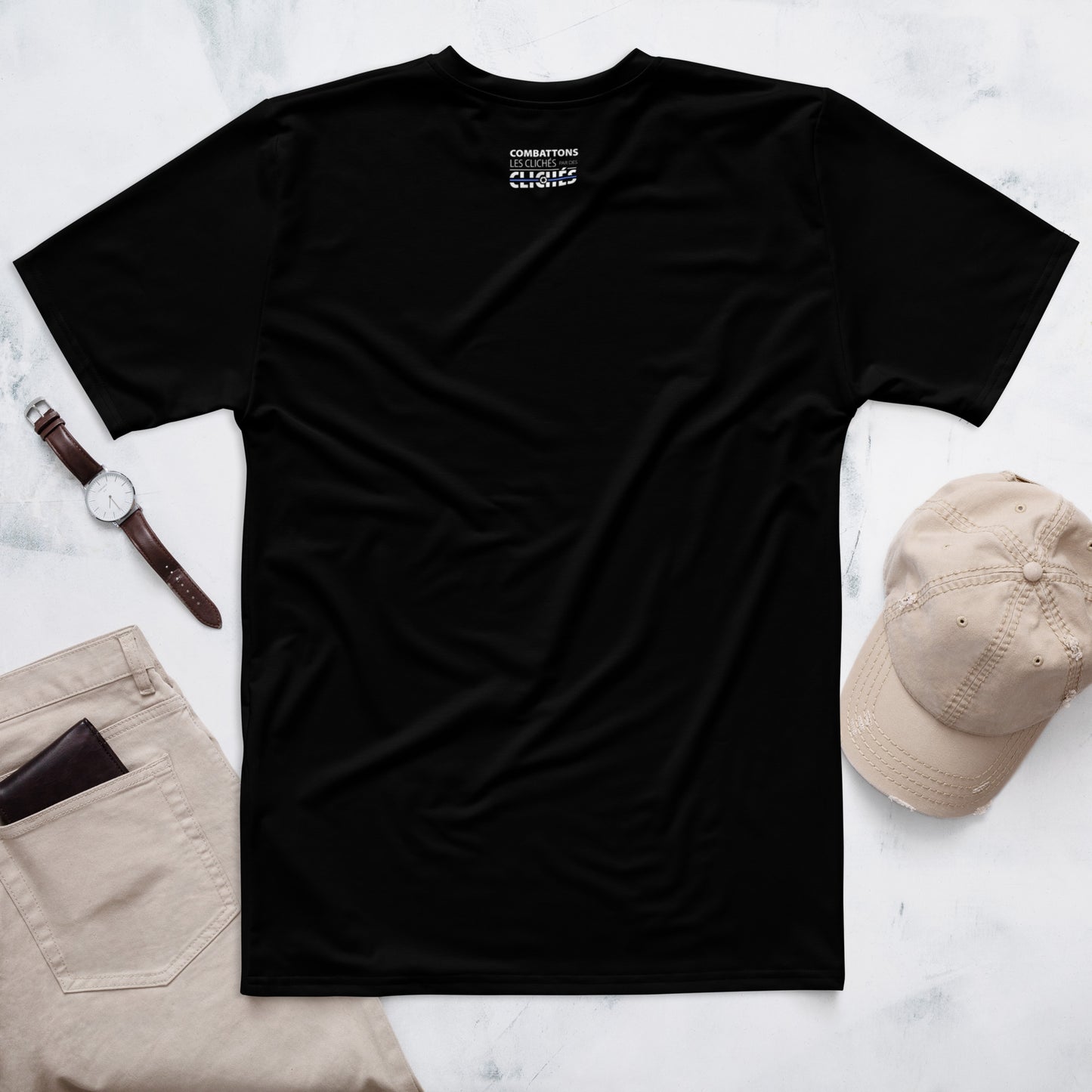 Stereotypes-photography-Gender equality-creativity-word cloud-motivation-patriotism-black and proud-men's t-shirt