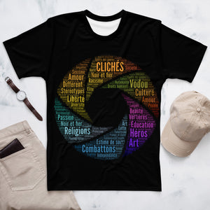 Stereotypes-photography-Gender equality-creativity-word cloud-motivation-patriotism-black and proud-men's t-shirt