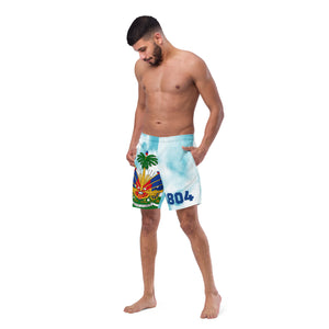 Men's swim trunks-summer activities-Haitian emblem-stay cool-théo gallery expo-théo photography
