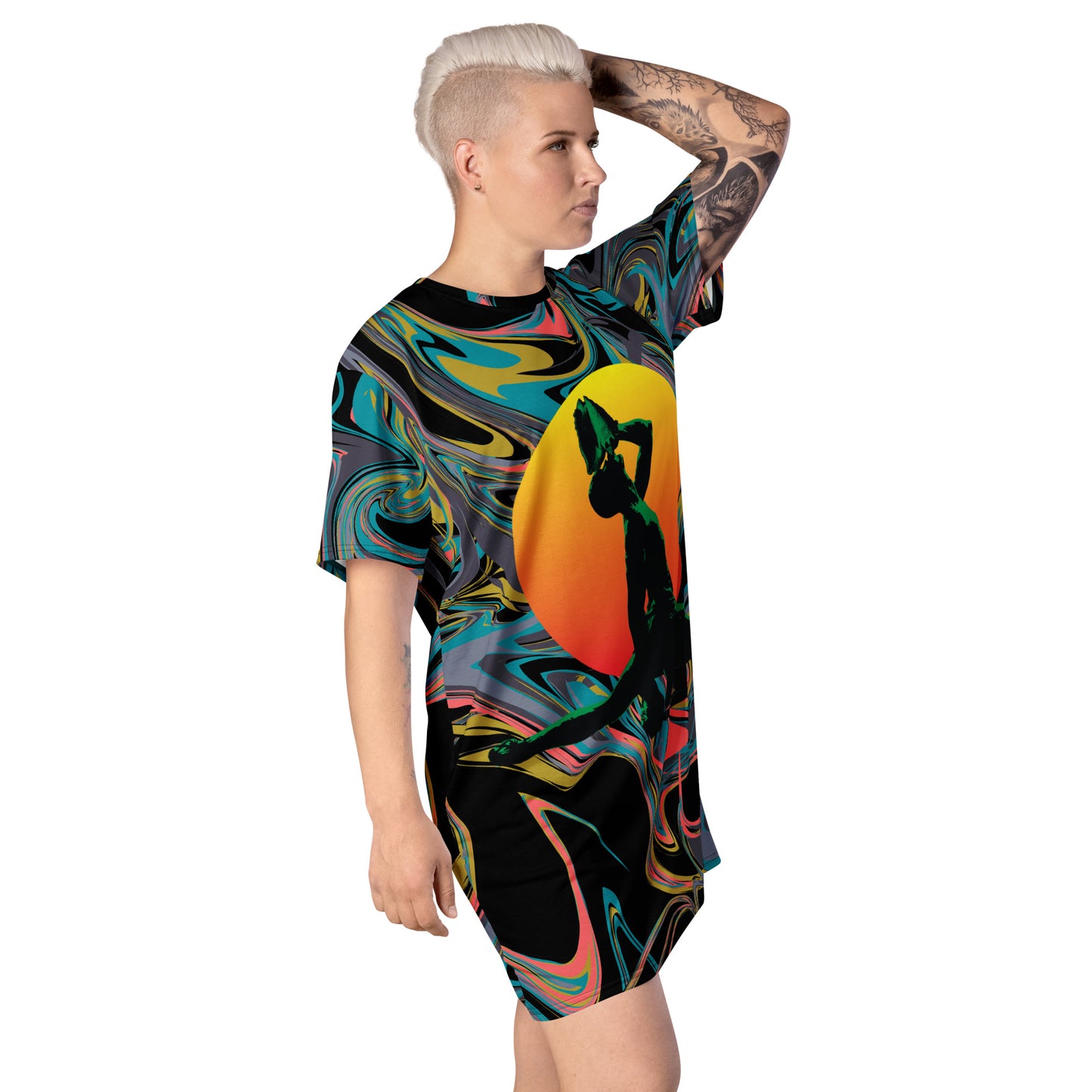 t-shirt dress-stretchy-relaxed look-théo gallery expo-théo photography