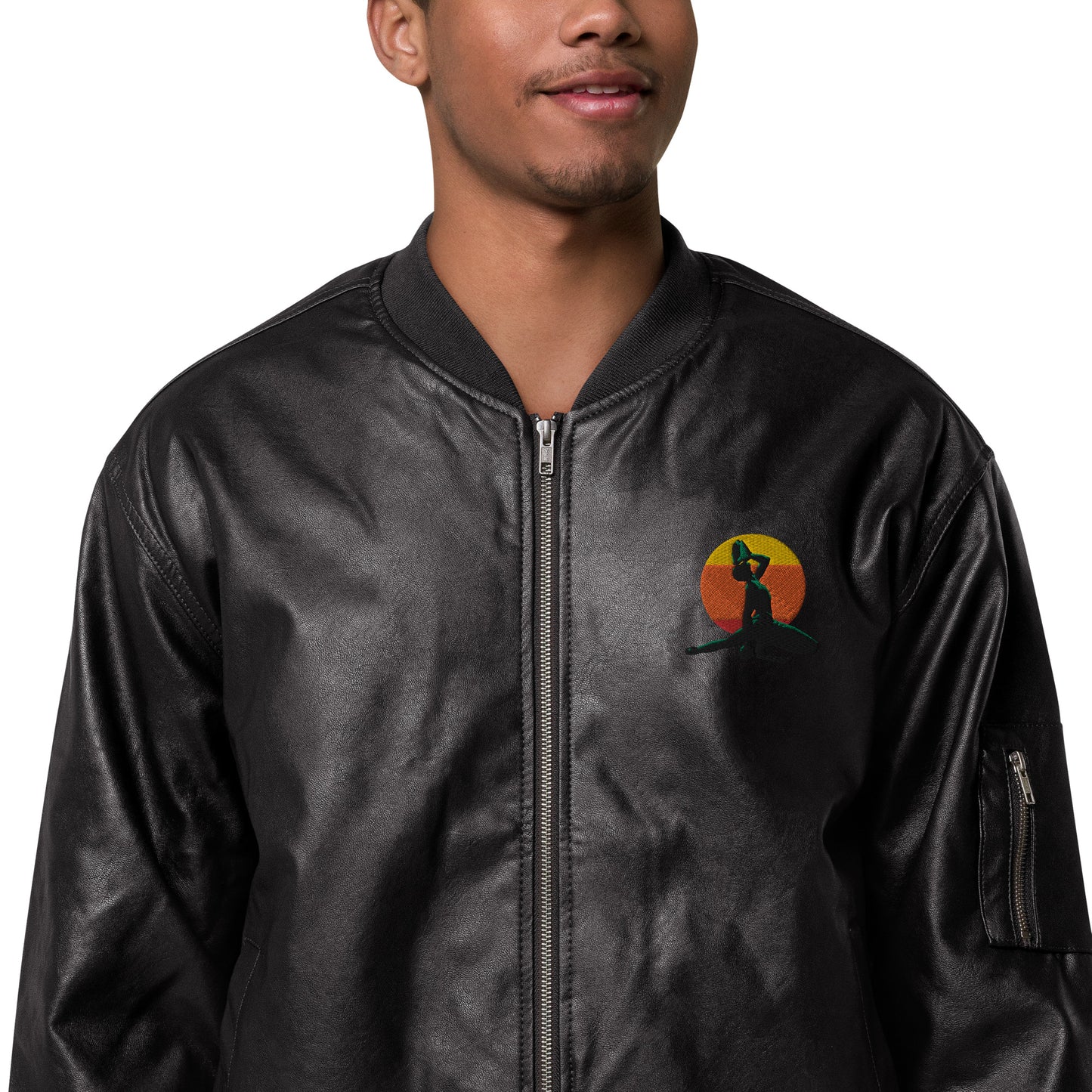 Leather Bomber Jacket ( Nèg Mawon )