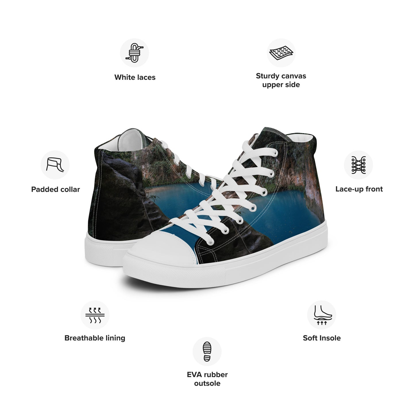 Men’s high top canvas shoes ( Pye Poudre Collection )