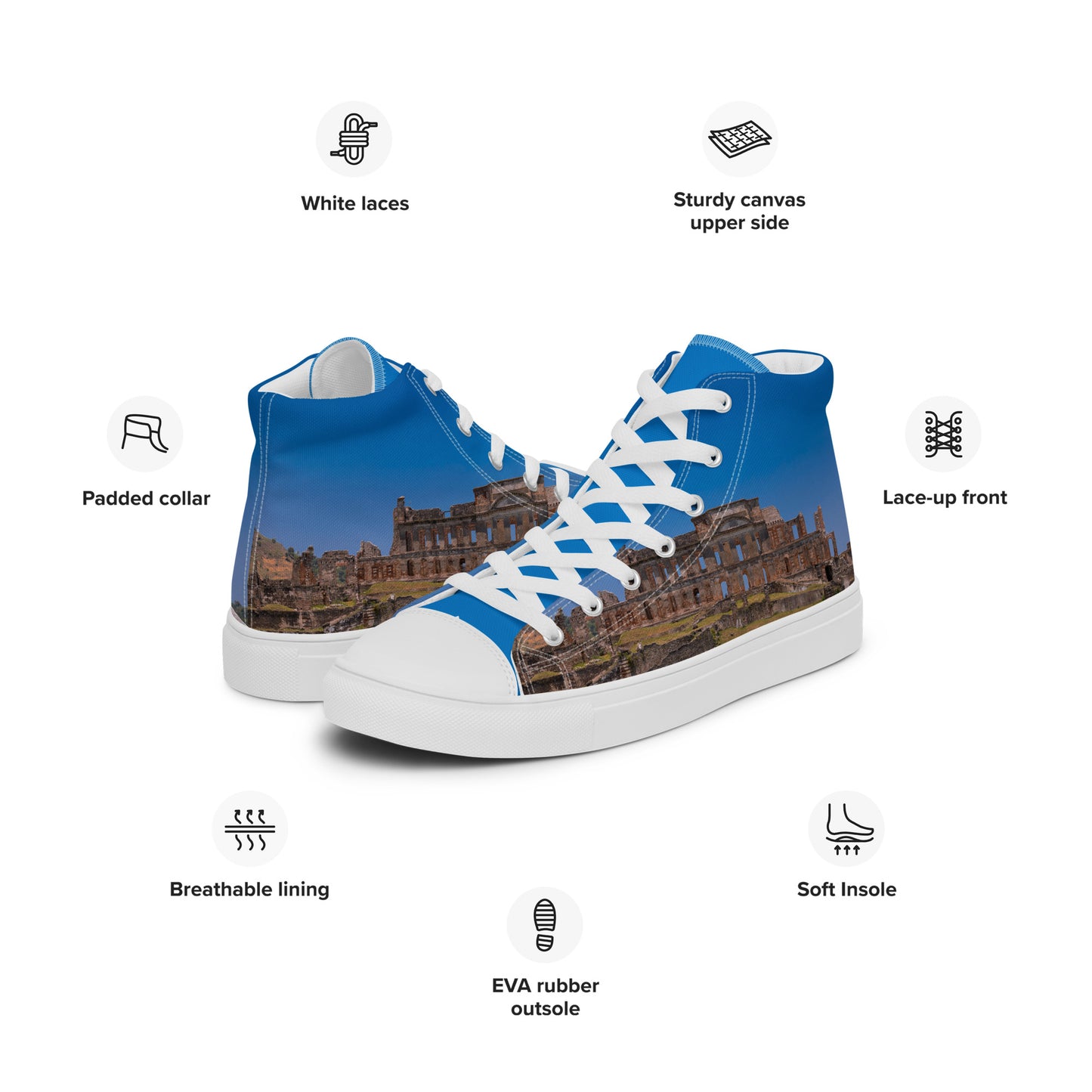 Men’s high top canvas shoes ( Pye Poudre Collection )