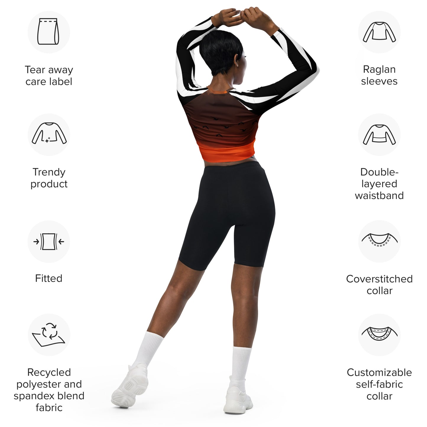 Long-sleeve crop top ( The Sunset Collection )
