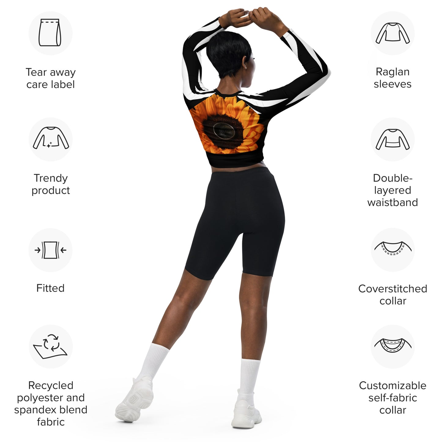 Long-sleeve crop top ( The Sunflower Collection )