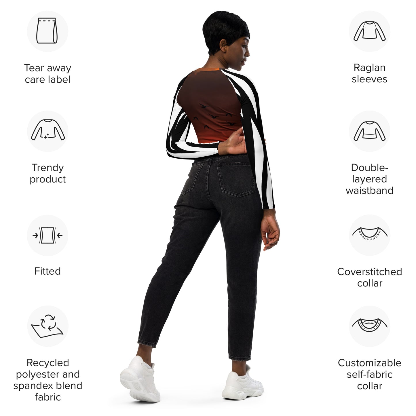Long-sleeve crop top ( The Sunset Collection )
