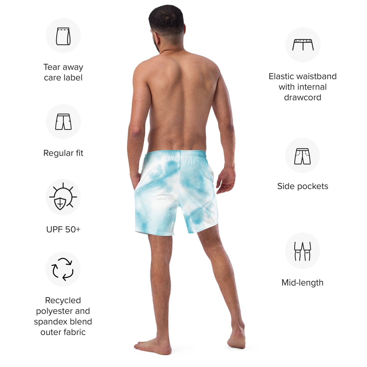 Men's swim trunks ( Haitian Emblem )