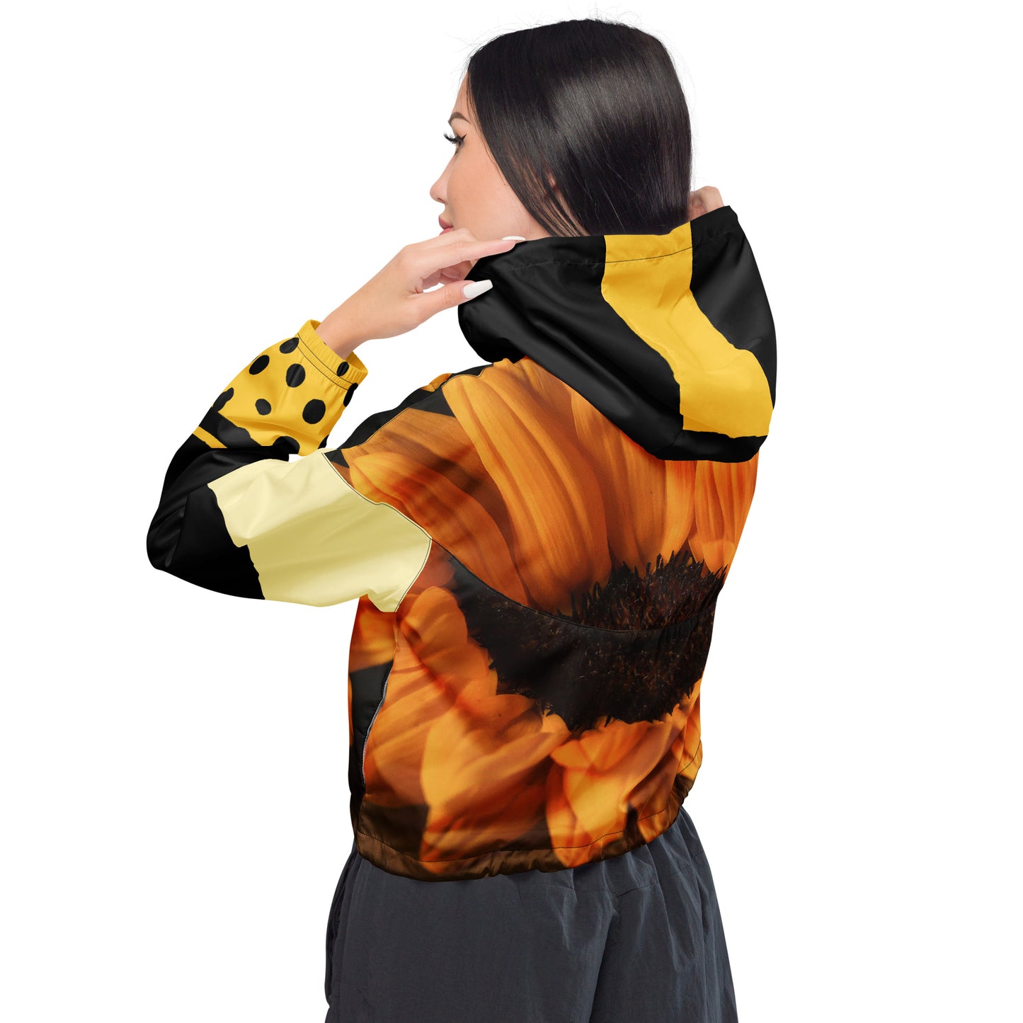 Women’s cropped windbreaker ( Sunflower )