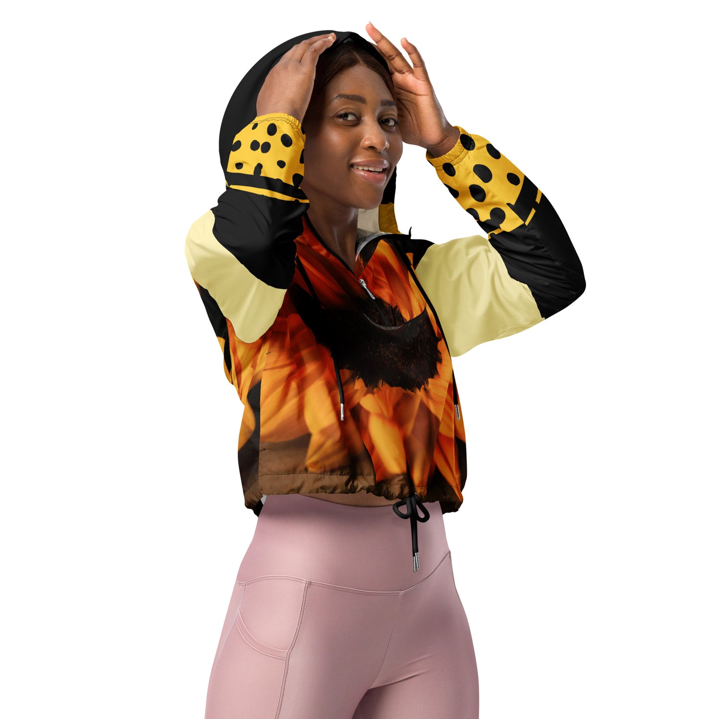 Women’s cropped windbreaker ( Sunflower )