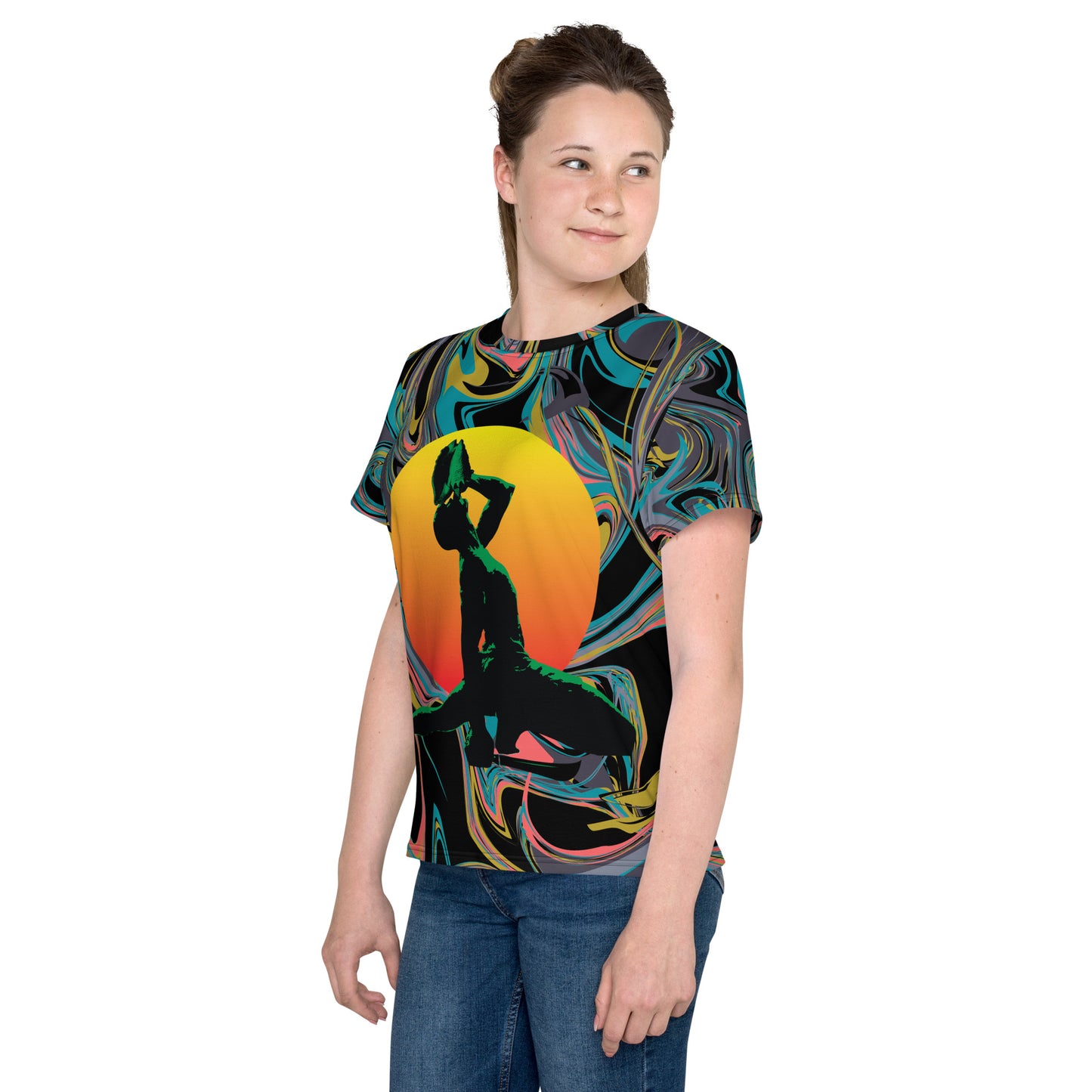 Unisex youth crew neck t-shirt ( Nèg Mawon )