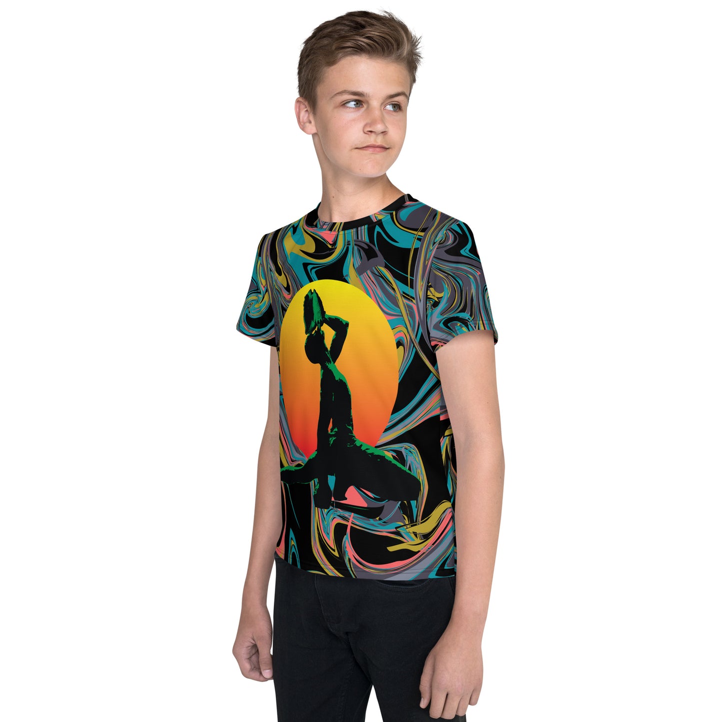 Unisex youth crew neck t-shirt ( Nèg Mawon )