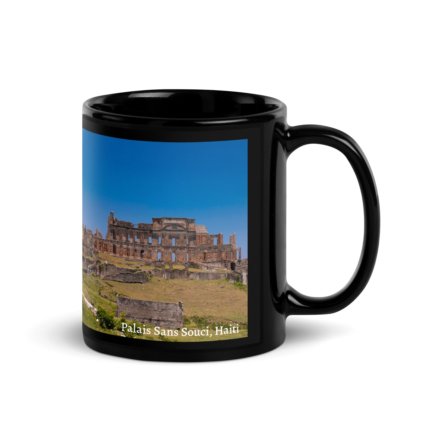 Black Glossy Mug ( Palais Sans Souci, Haïti )