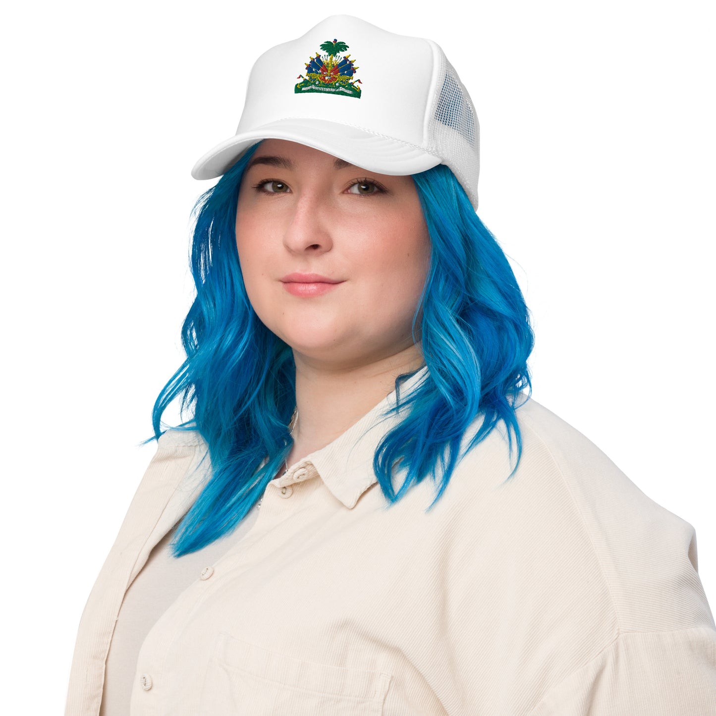 Foam trucker hat ( Haitian Emblem )