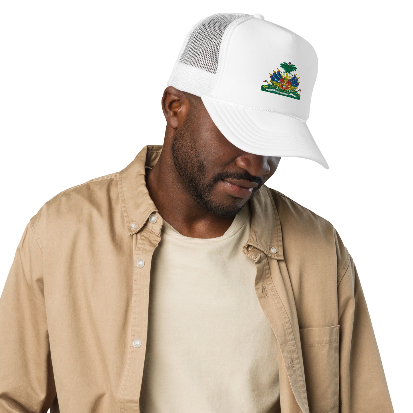 Foam trucker hat ( Haitian Emblem )