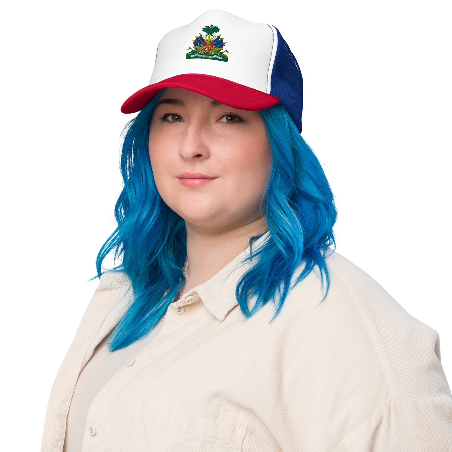 Foam trucker hat ( Haitian Emblem )