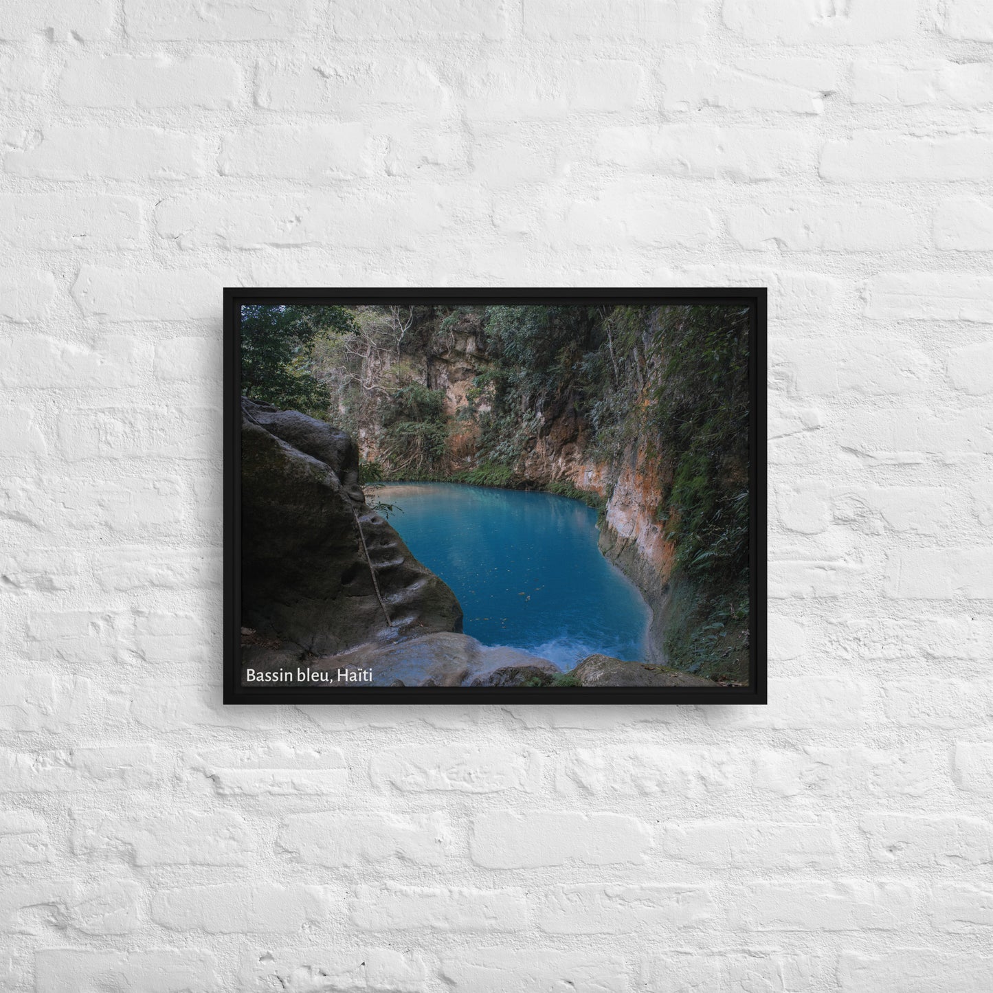 Framed canvas ( Bassin bleu, Haïti )
