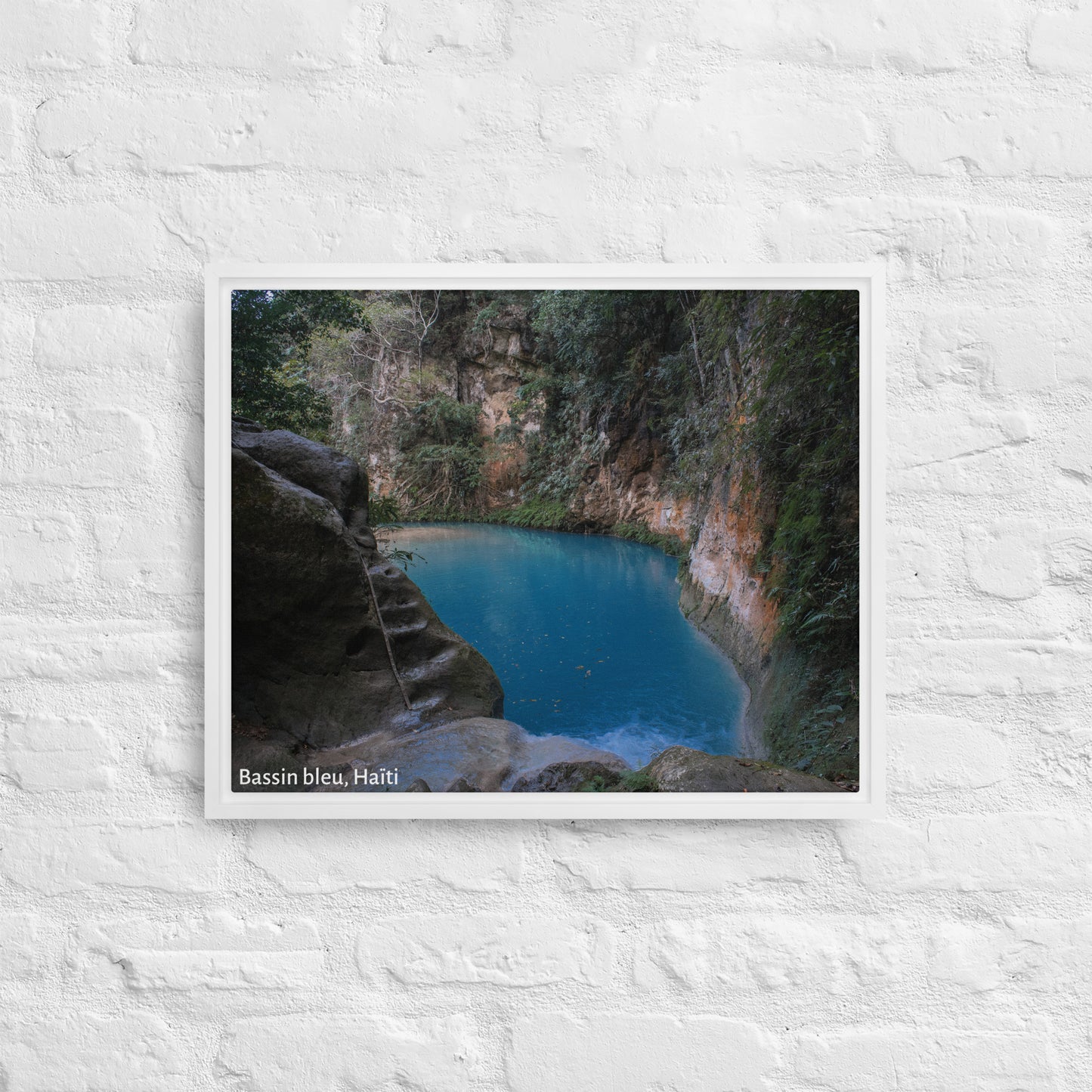Framed canvas ( Bassin bleu, Haïti )
