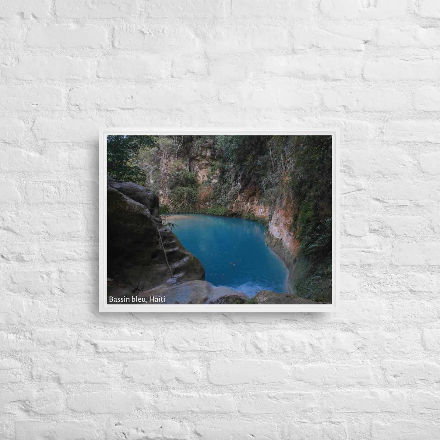Framed canvas ( Bassin bleu, Haïti )