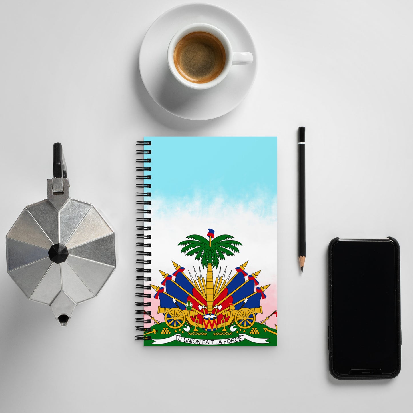 Spiral notebook ( Haitian emblem )