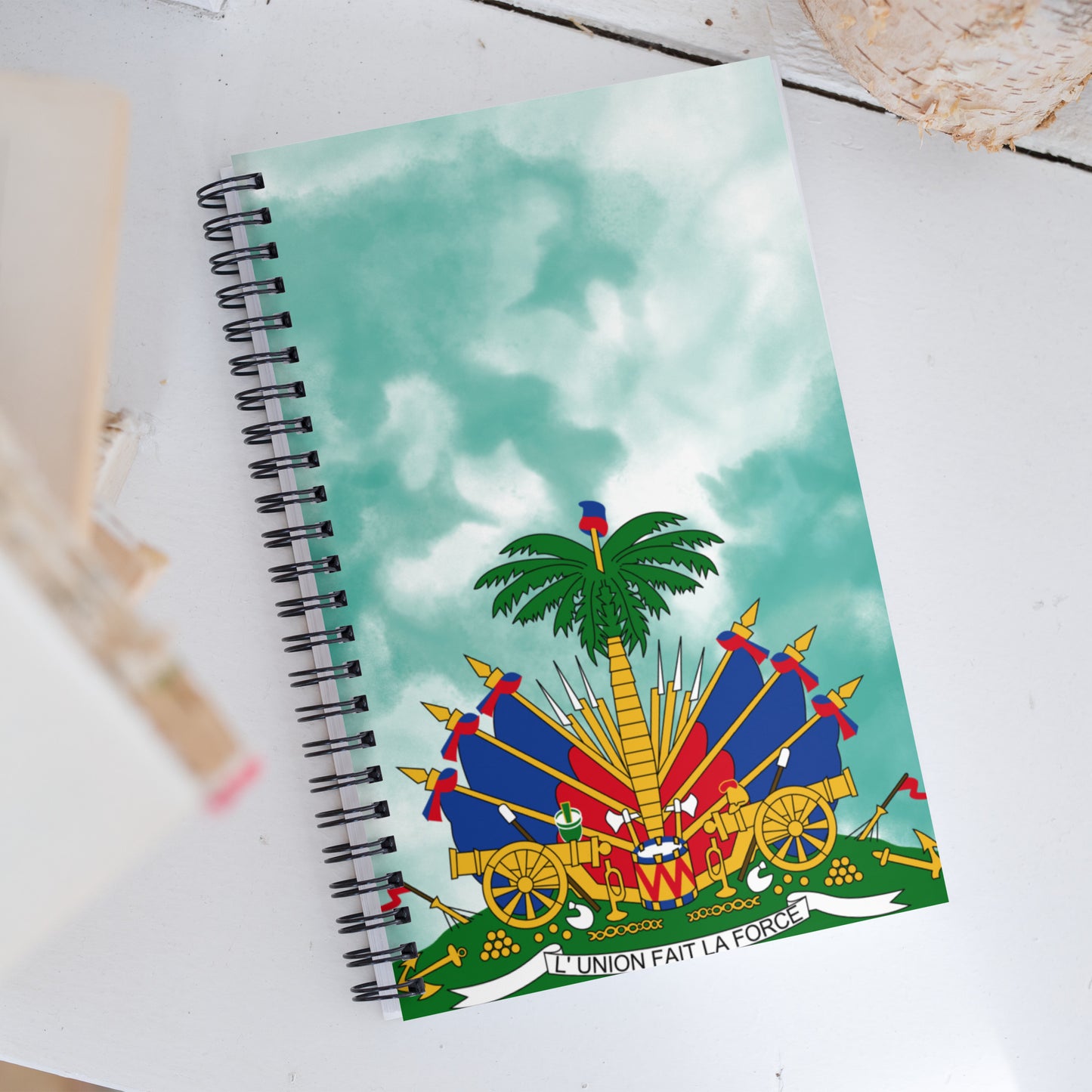 Spiral notebook ( Haitian emblem )