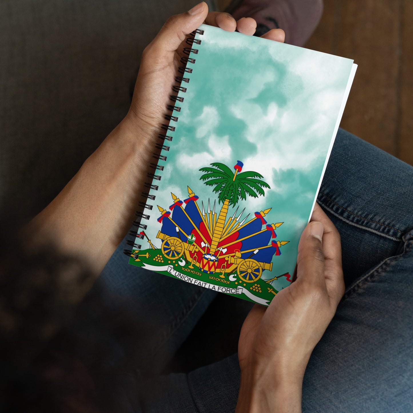 Spiral notebook ( Haitian emblem )