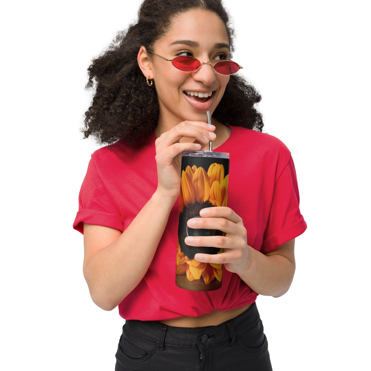 Stainless steel tumbler ( Sunflower )