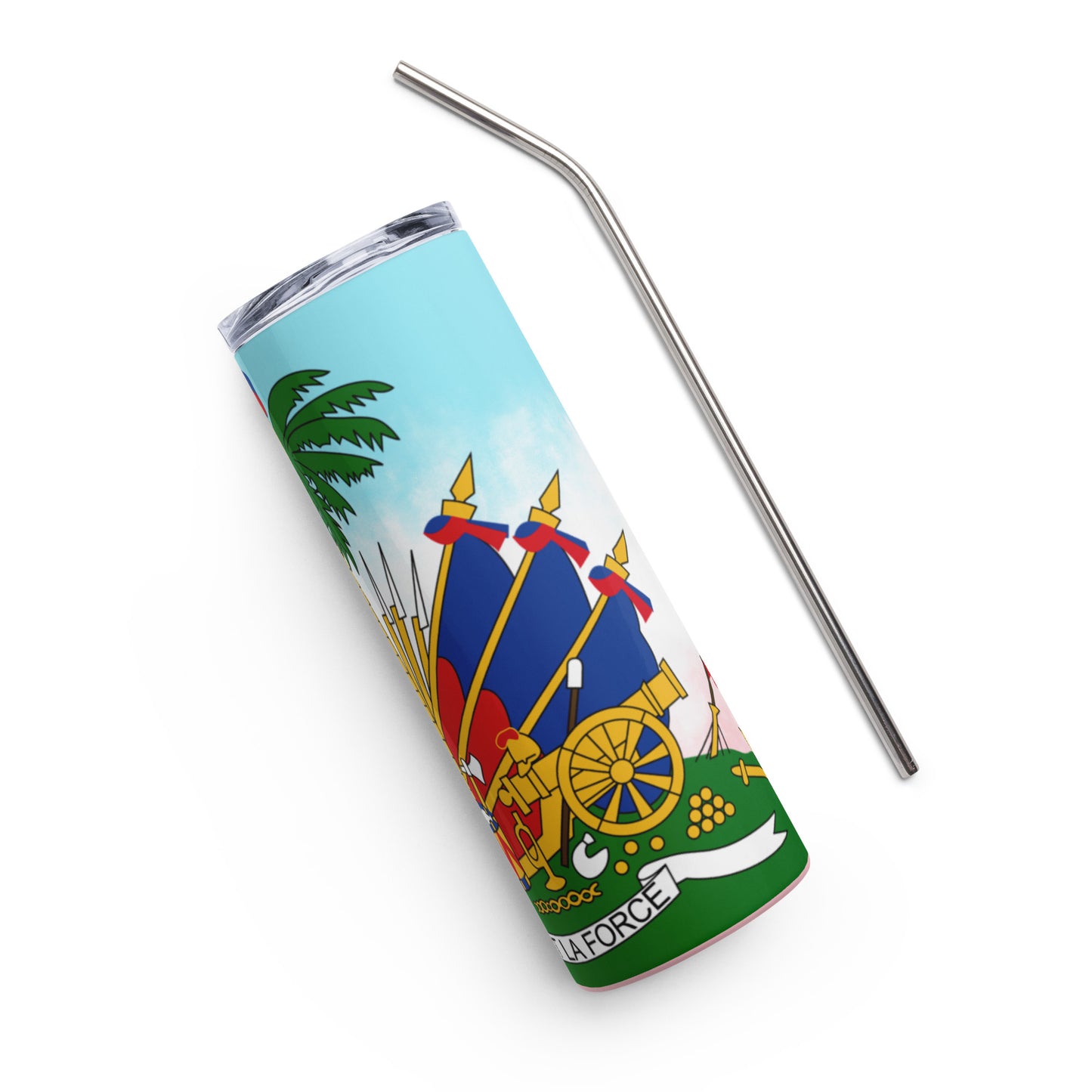 Stainless steel tumbler ( Haitian emblem )