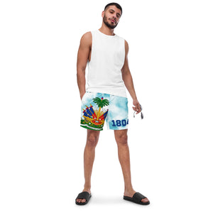 Men's swim trunks-summer activities-Haitian emblem-stay cool-théo gallery expo-théo photography