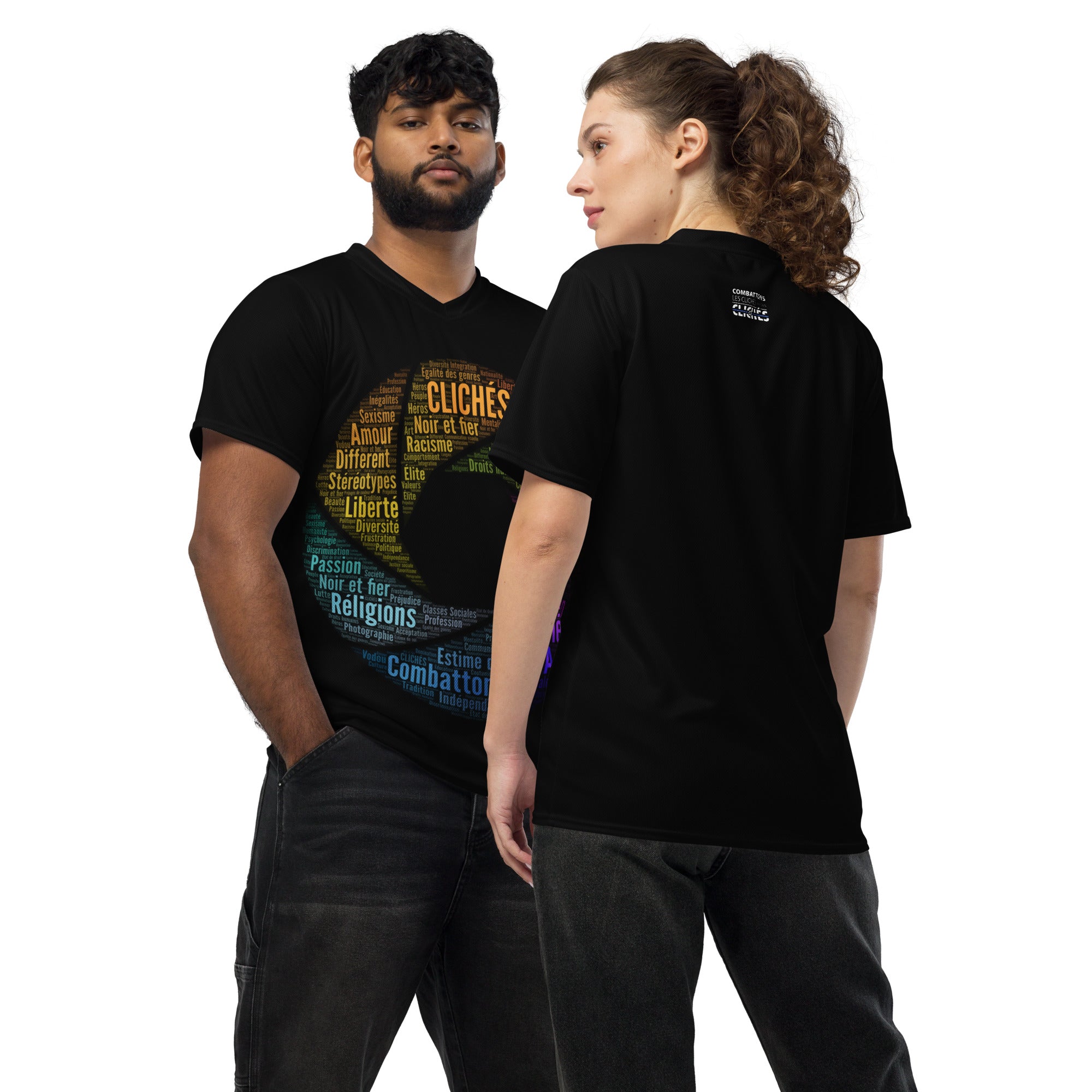 Stereotypes-photography-Gender equality-creativity-word cloud-motivation-patriotism-black and proud-unisex jersey