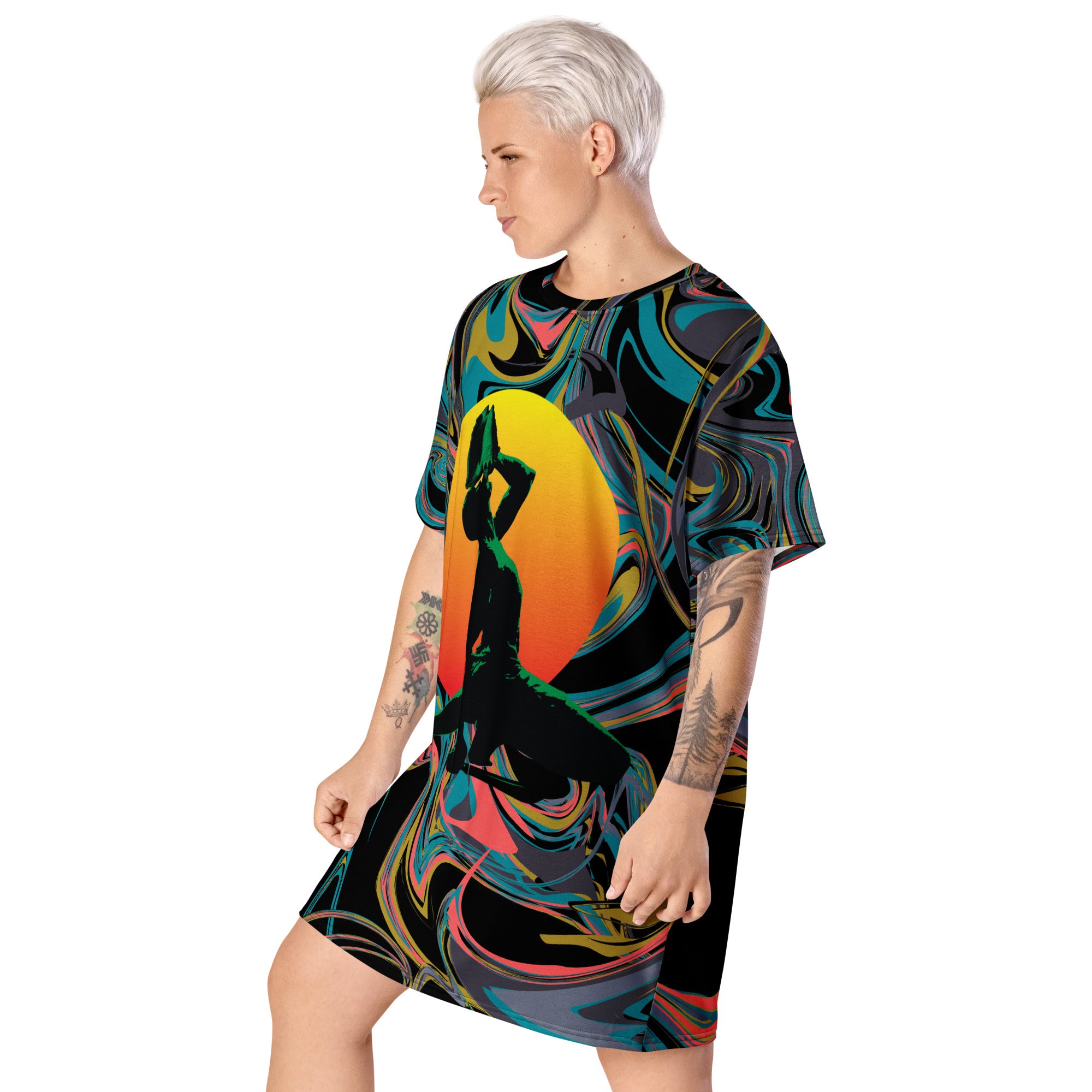 t-shirt dress-stretchy-relaxed look-théo gallery expo-théo photography