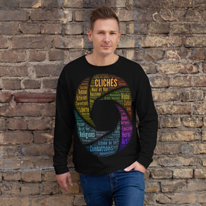 Stereotypes-photography-Gender equality-creativity-word cloud-motivation-patriotism-black and proud-sweatshirt-unisex