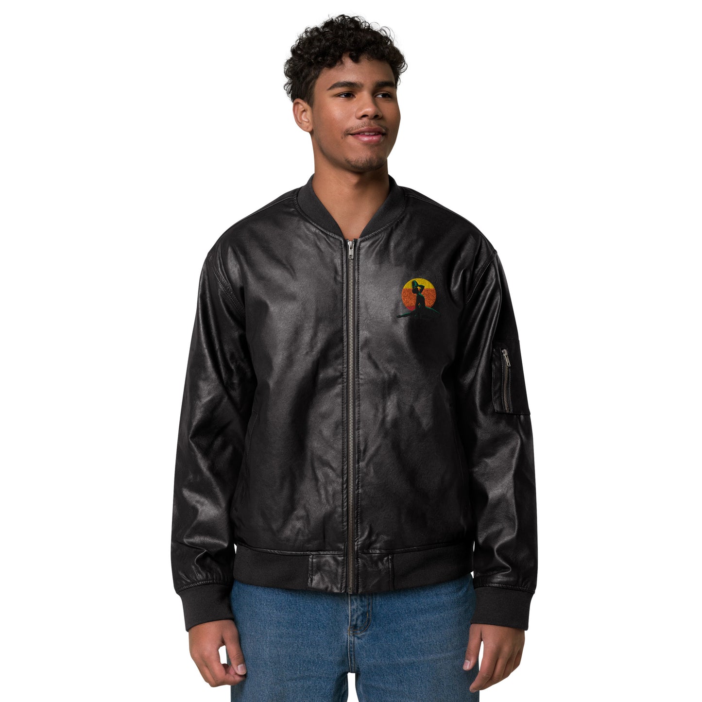 Leather Bomber Jacket ( Nèg Mawon )