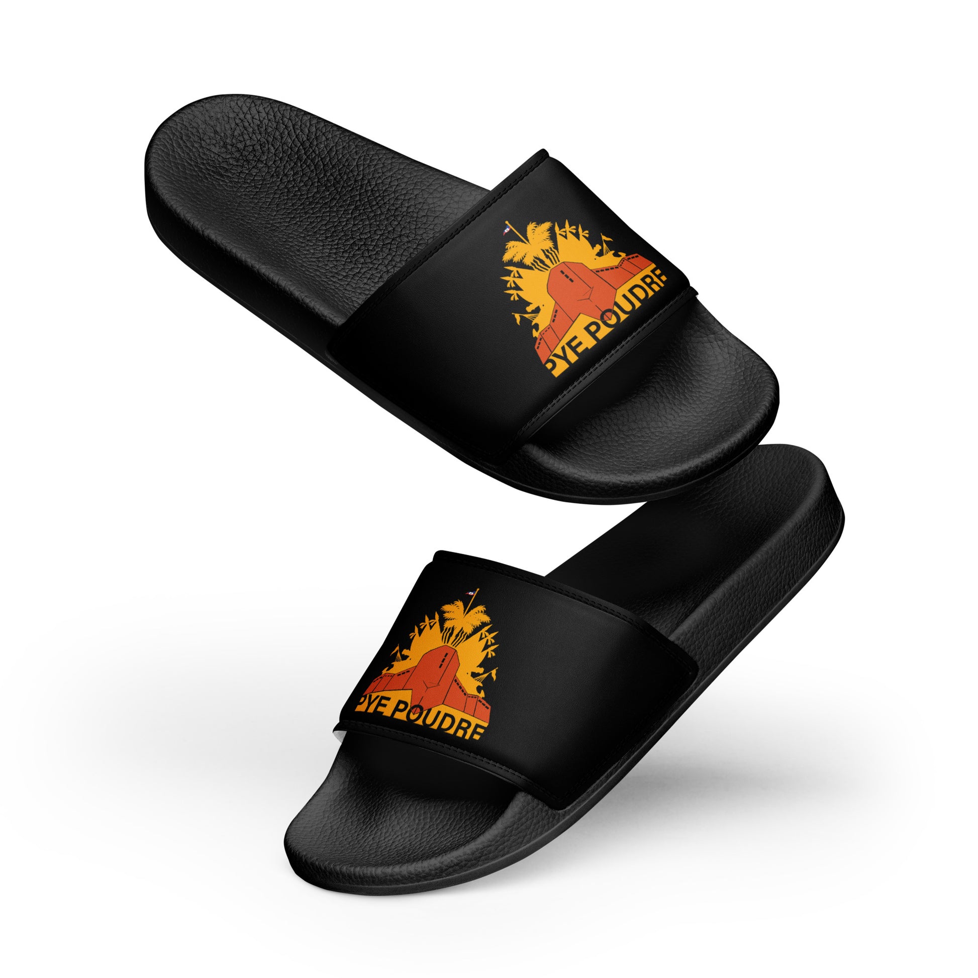 men's-slides-black-slides-theo gallery expo-theo photography
