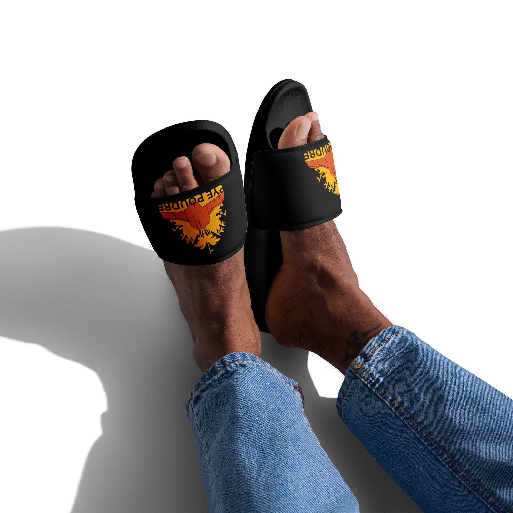 men's-slides-black-slides-theo gallery expo-theo photography