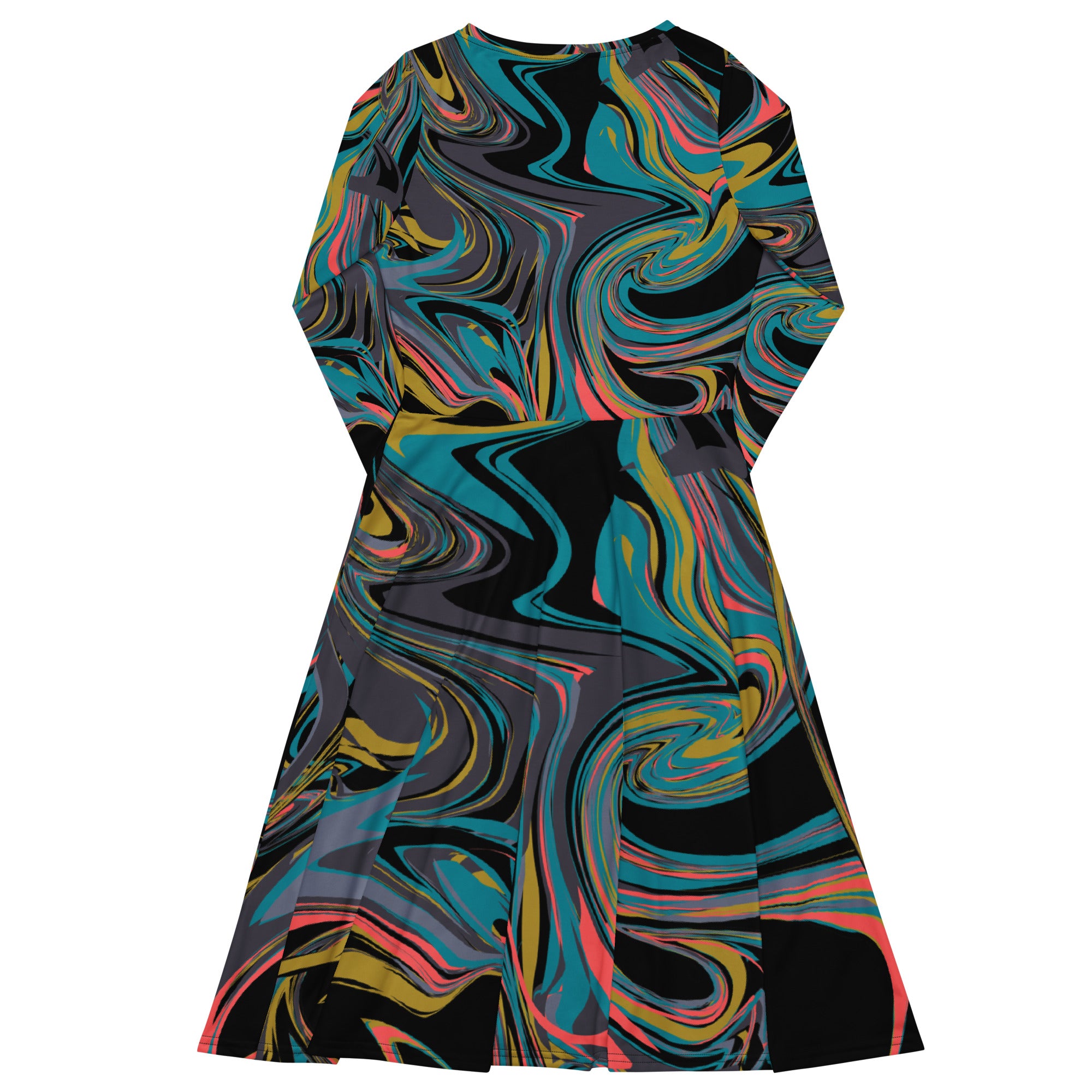 silhouette-feminine-dress-log sleeve-nèg mawon-marron inconnue-theo gallery expo