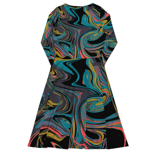 silhouette-feminine-dress-log sleeve-nèg mawon-marron inconnue-theo gallery expo