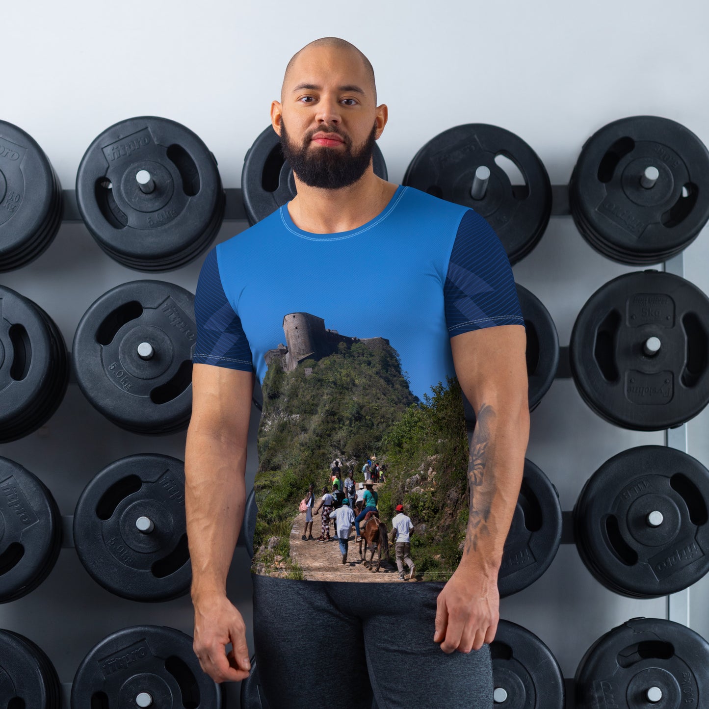 men's t-shirt-gym-citadelle la ferièrre-athletes-théo gallery expo