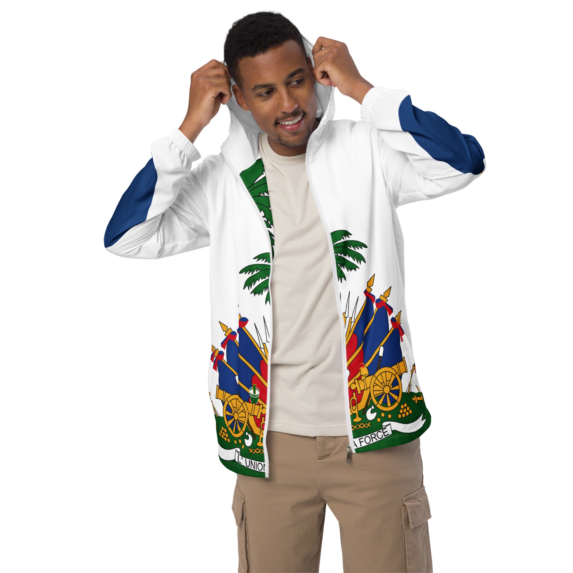 Men’s windbreaker with Haitian Emblem
