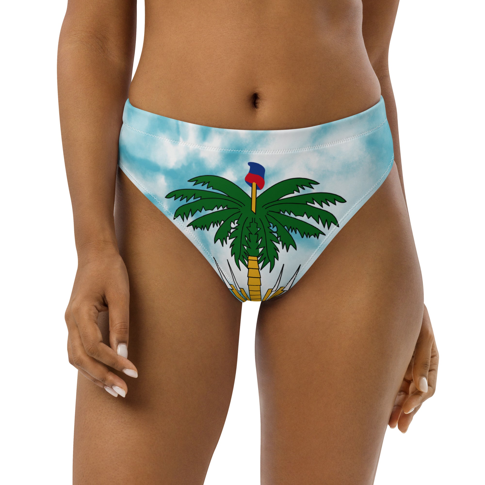 High-waisted bikini bottom ( Haitian Emblem )