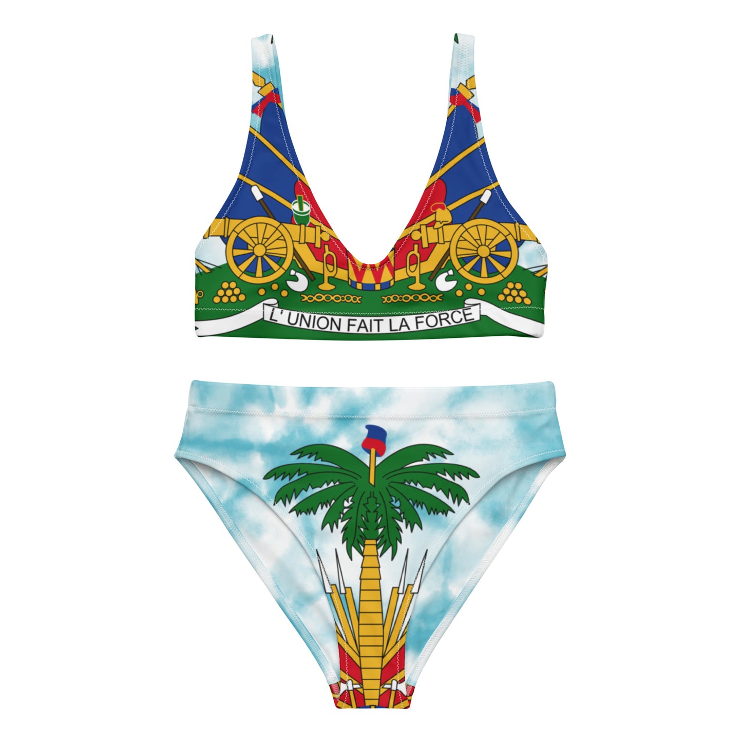High-waisted bikini ( Haitian Emblem )