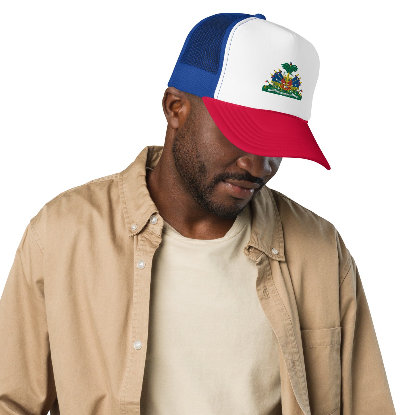 Foam trucker hat ( Haitian Emblem )