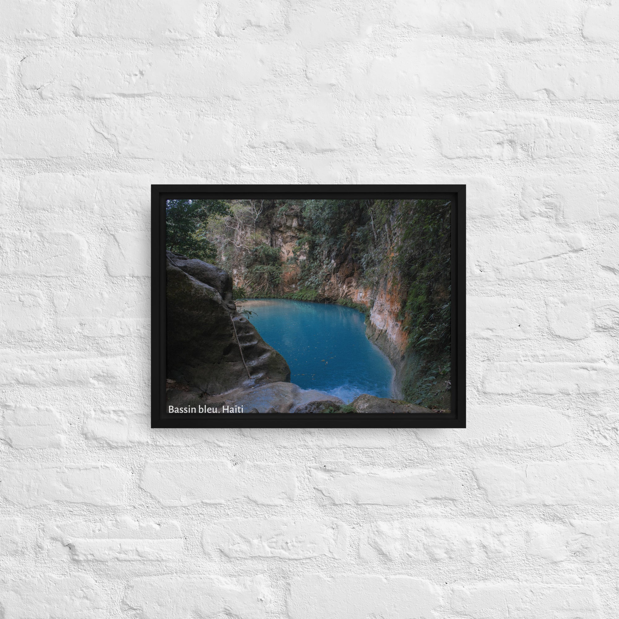 Framed canvas ( Bassin bleu, Haïti )