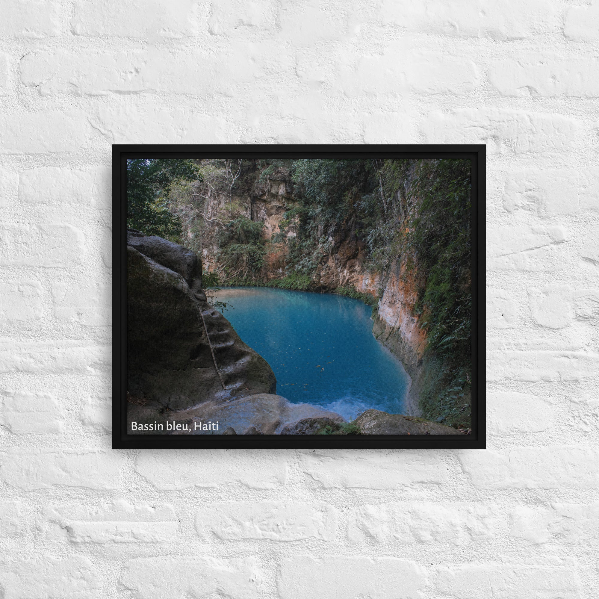 Framed canvas ( Bassin bleu, Haïti )