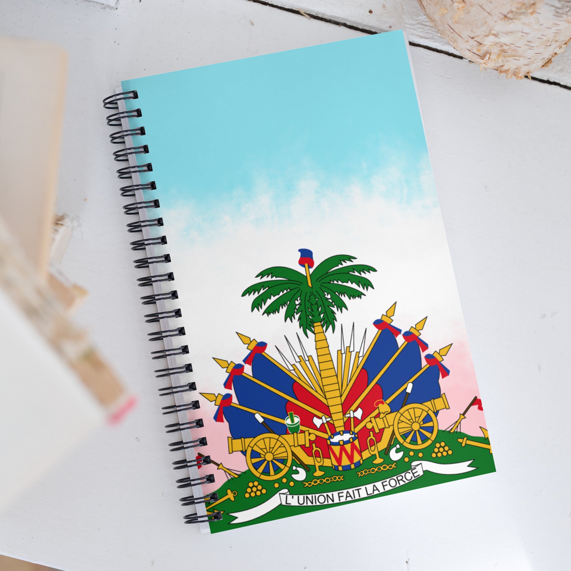 Spiral notebook ( Haitian emblem )