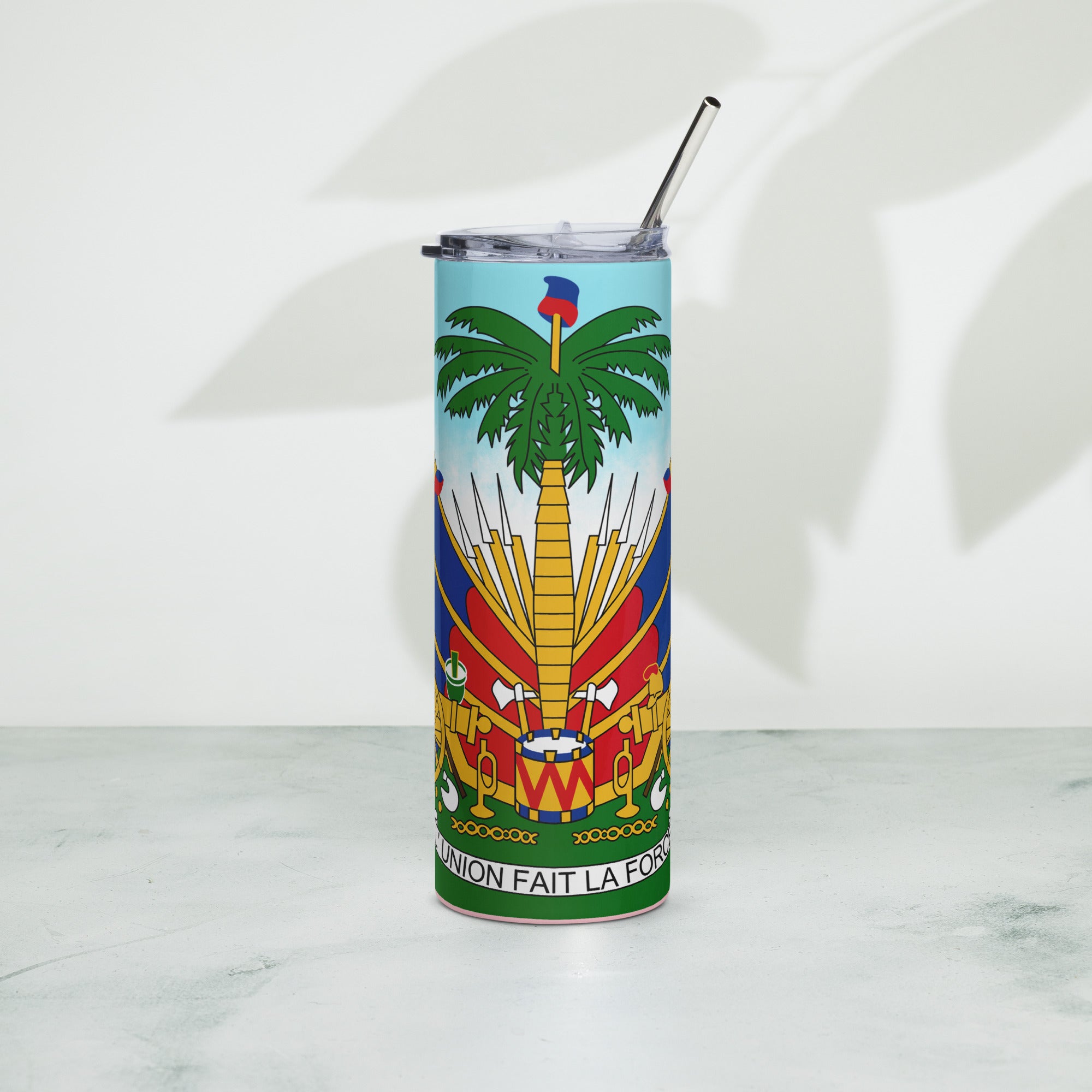 Stainless steel tumbler ( Haitian emblem )