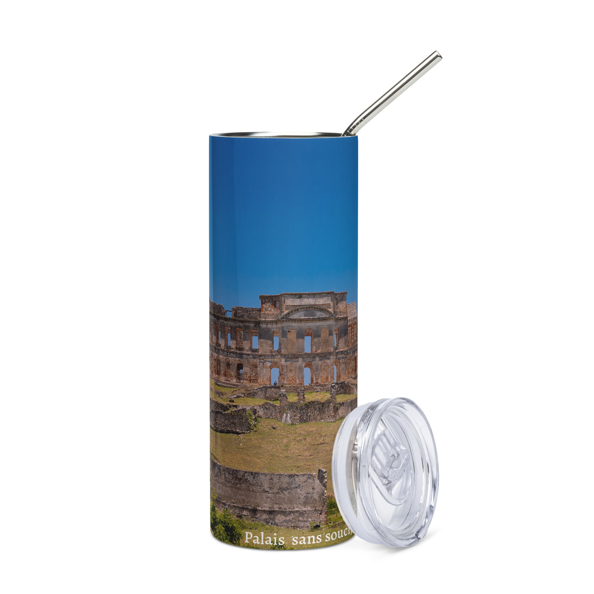 Stainless steel tumbler ( Palais Sans Souci, Haïti )