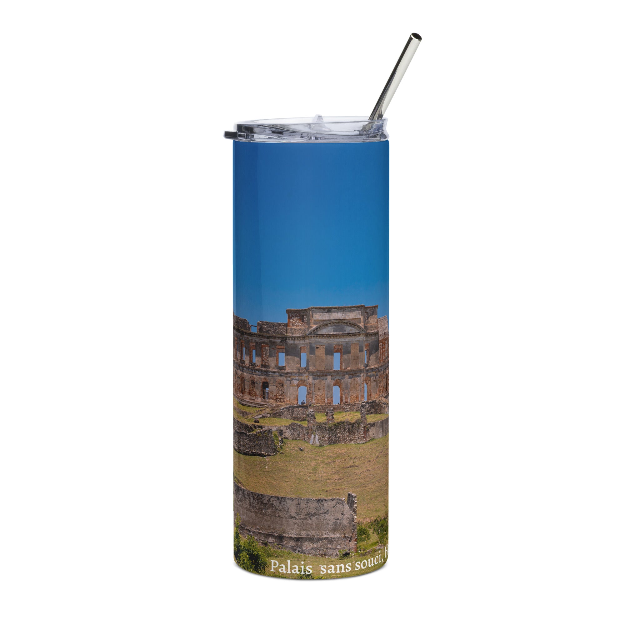 Stainless steel tumbler ( Palais Sans Souci, Haïti )