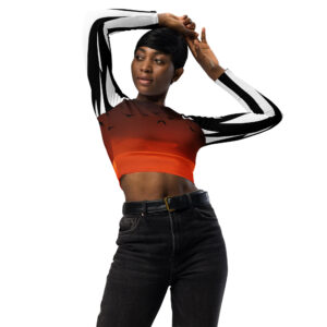 Long-sleeve crop top