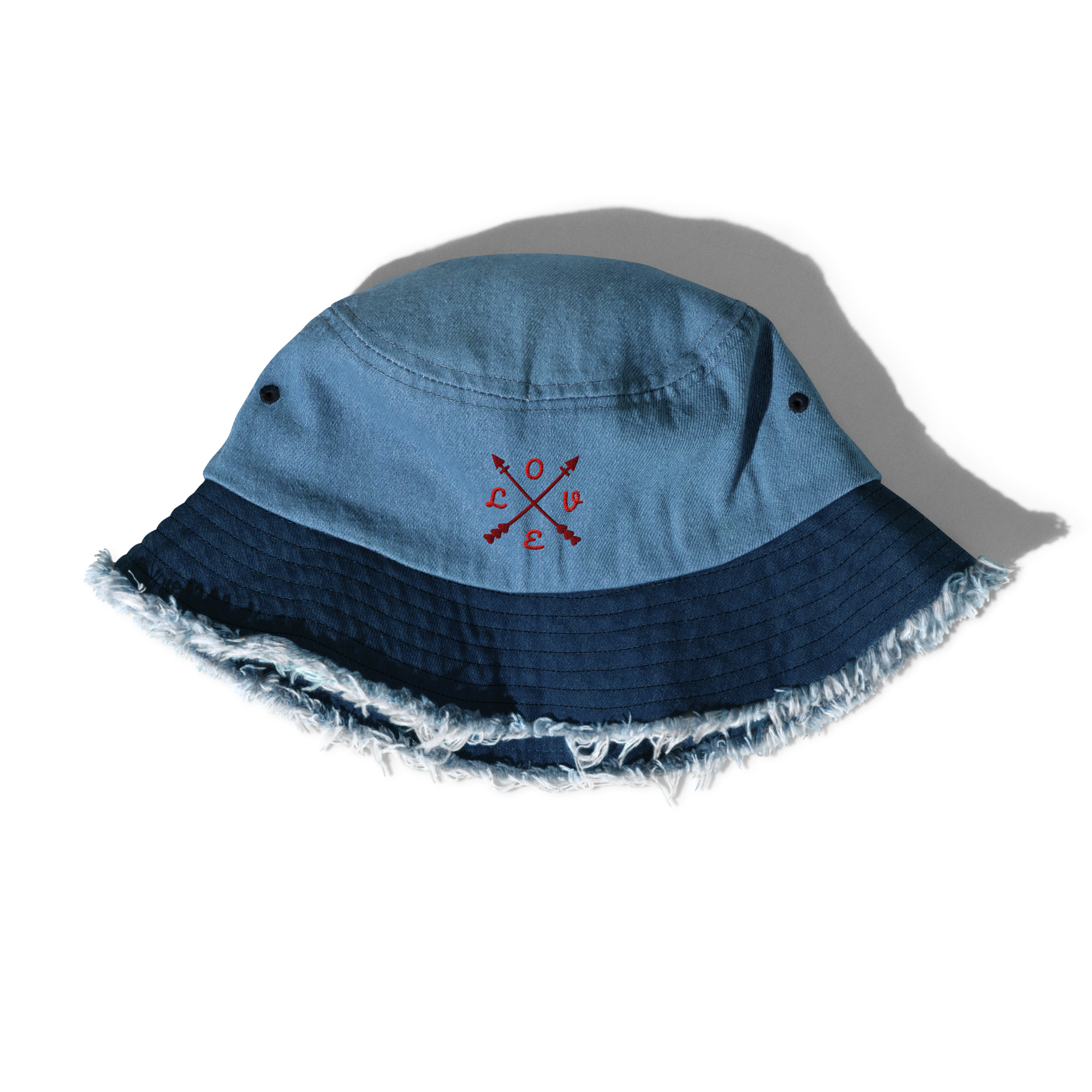 Distressed denim bucket hat Love Designe - Image 4