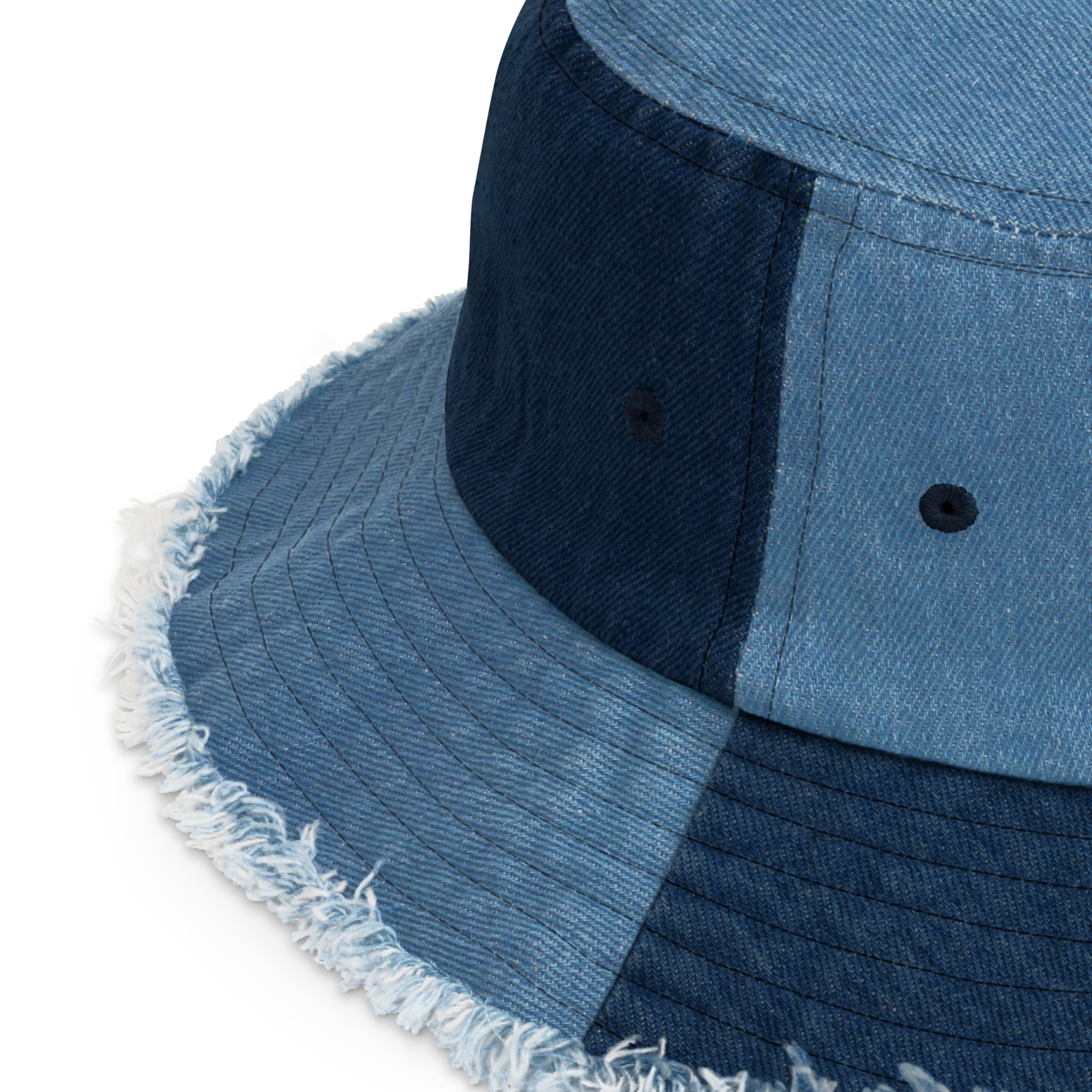 Distressed denim bucket hat Love Designe - Image 5
